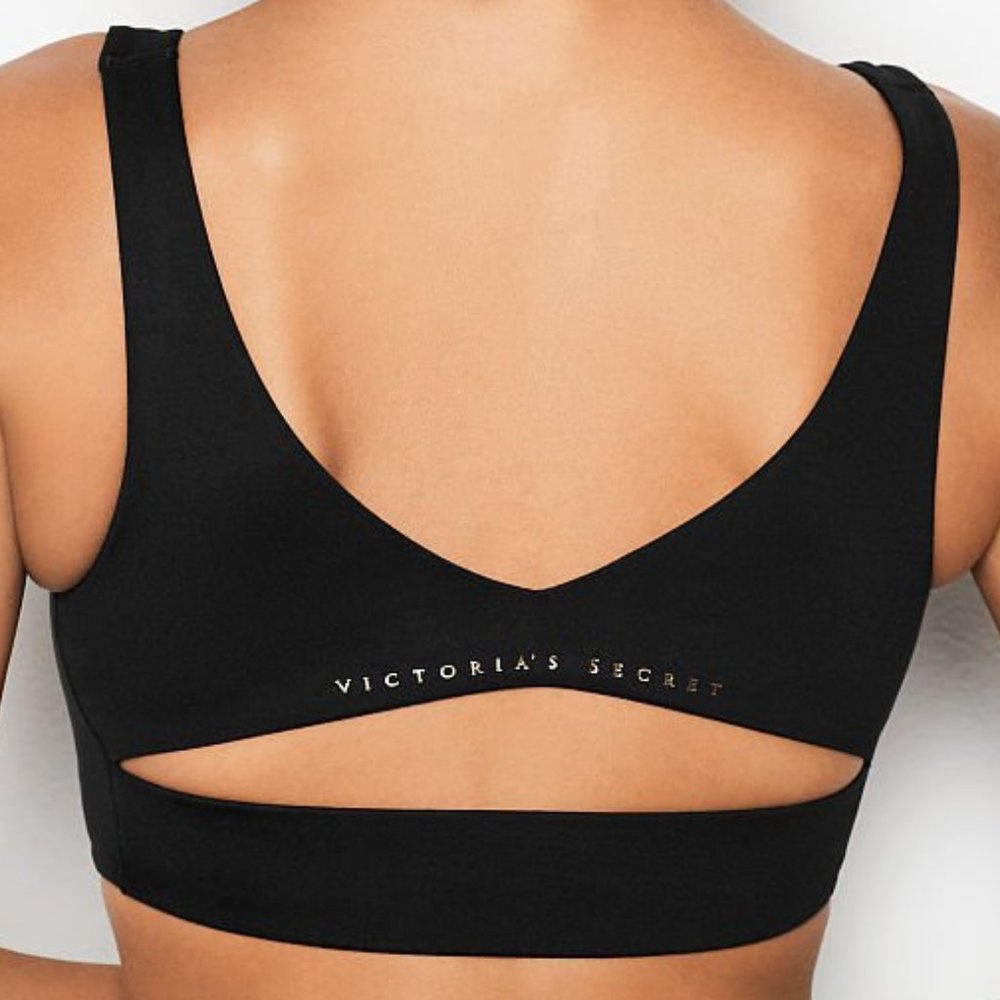 Victoria's Secret Unlined Essential Plunge Bra Black XL *Brand New*